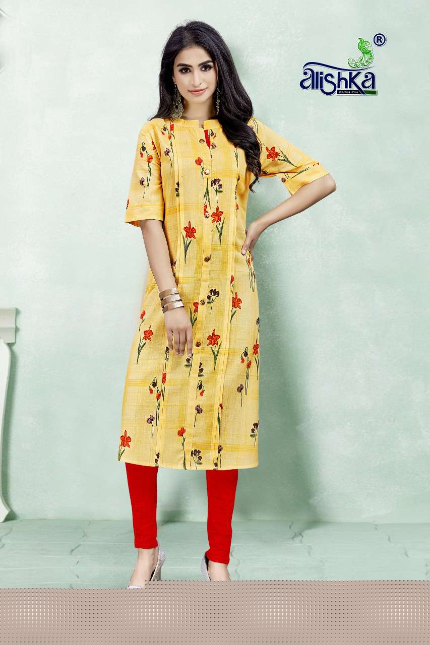 JELLY BY ALISHKA FASHION 1061 TO 1064 SERIES BEAUTIFUL STYLISH FANCY COLORFUL CASUAL WEAR & ETHNIC WEAR FLEX COTTON KURTI AT WHOLESALE PRICE